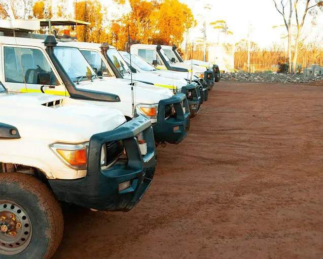 Fleet of four-wheel-drive utility vehicles