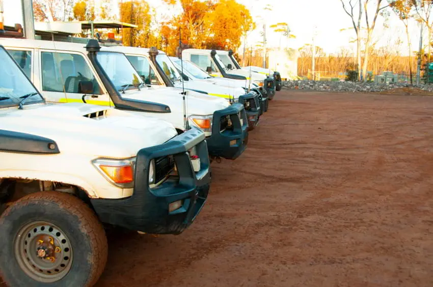 Fleet of four-wheel-drive utility vehicles